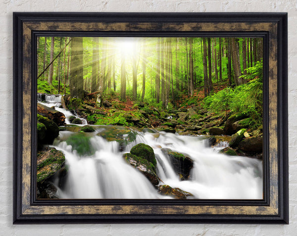 Sunblaze Waters Framed Print