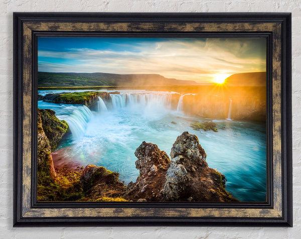 Sunset Over The Stunning Waters Framed Print