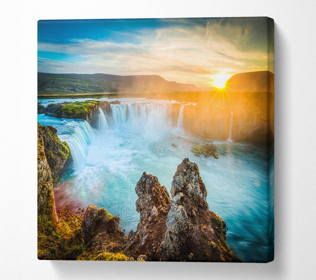  A Canvas Print of Sunset Over The Stunning Waters Canvas Print