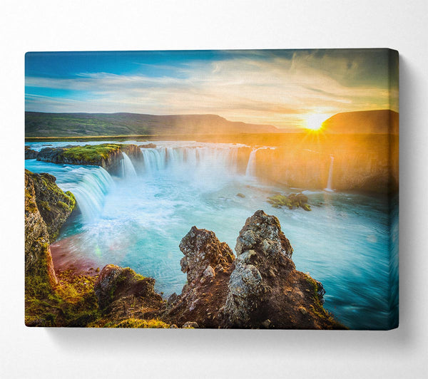  A Canvas Print of Sunset Over The Stunning Waters Canvas Print