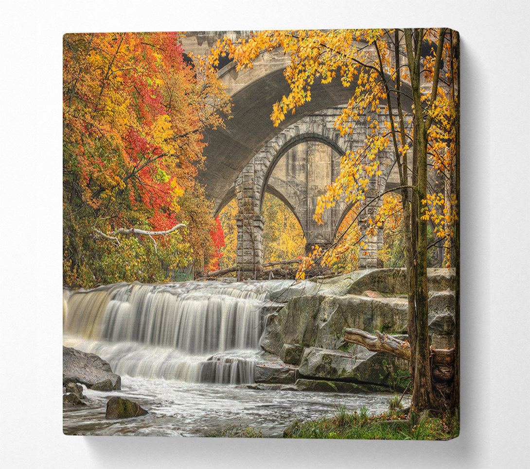  A Canvas Print of Bridge In The Forest Canvas Wall Art