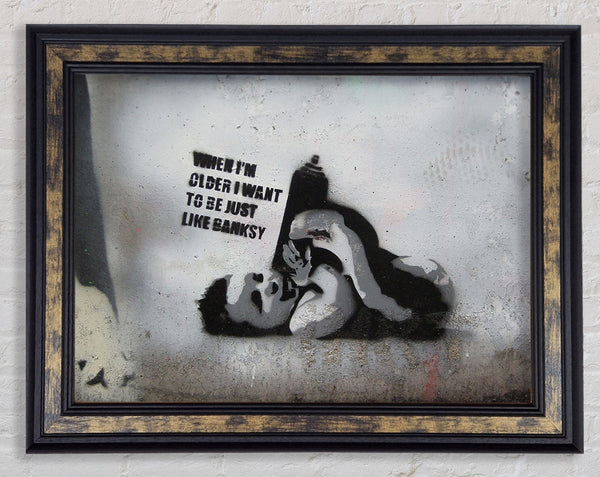 Be like Banksy Framed Print
