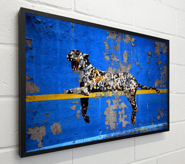 Banksy Blue Leopard
