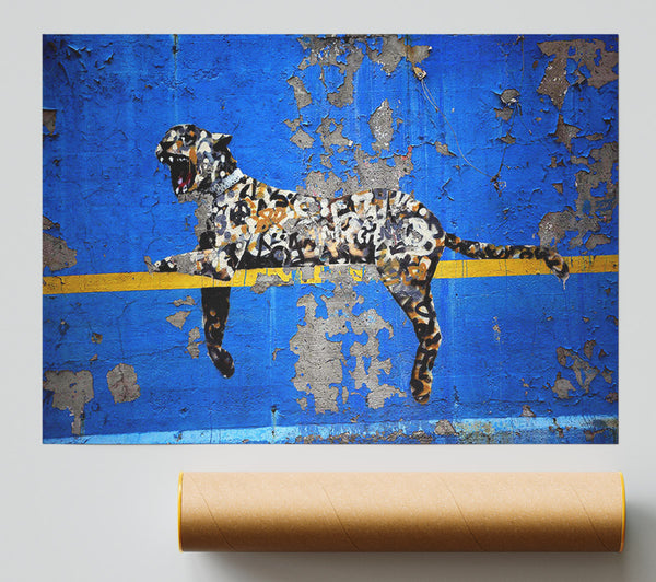 Banksy Blue Leopard Print