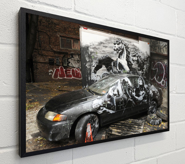 Banksy Car Graffiti