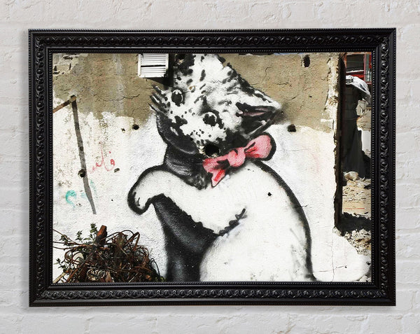 Banksy Cat Pink Bow
