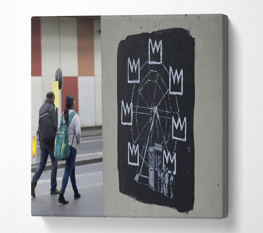  A Canvas Print of Banksy Crown Ferris Wheel Canvas Art