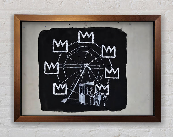 Banksy Crown Wheel Framed Print