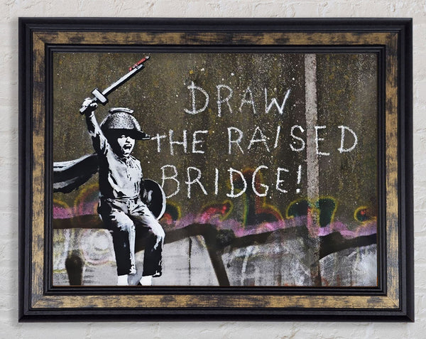Draw The Raised Bridge Framed Print