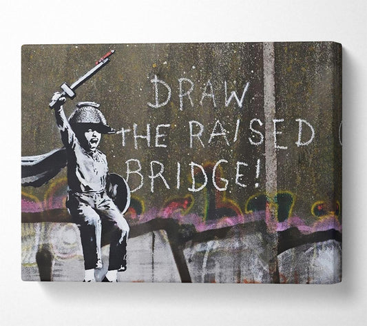 Draw The Raised Bridge Canvas Wall Art
