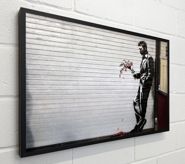 Banksy Flowers Man