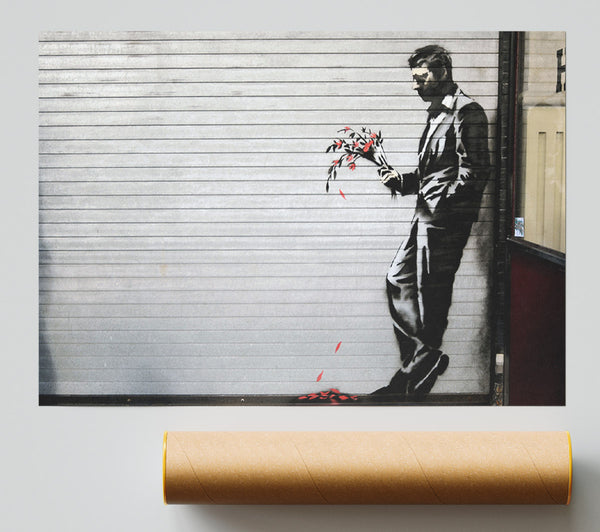 Banksy Flowers Man Giclee Print