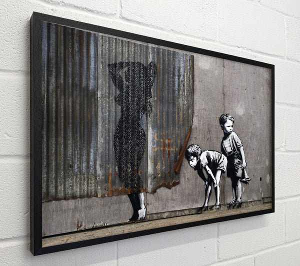 Banksy Girl Withn Pearl Earing