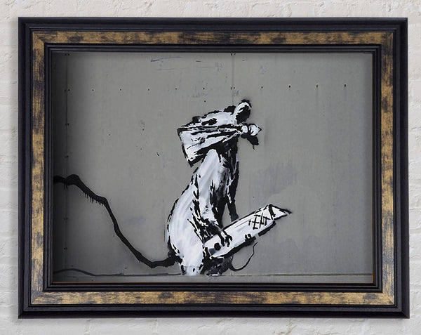 Robot Barcode Framed Print