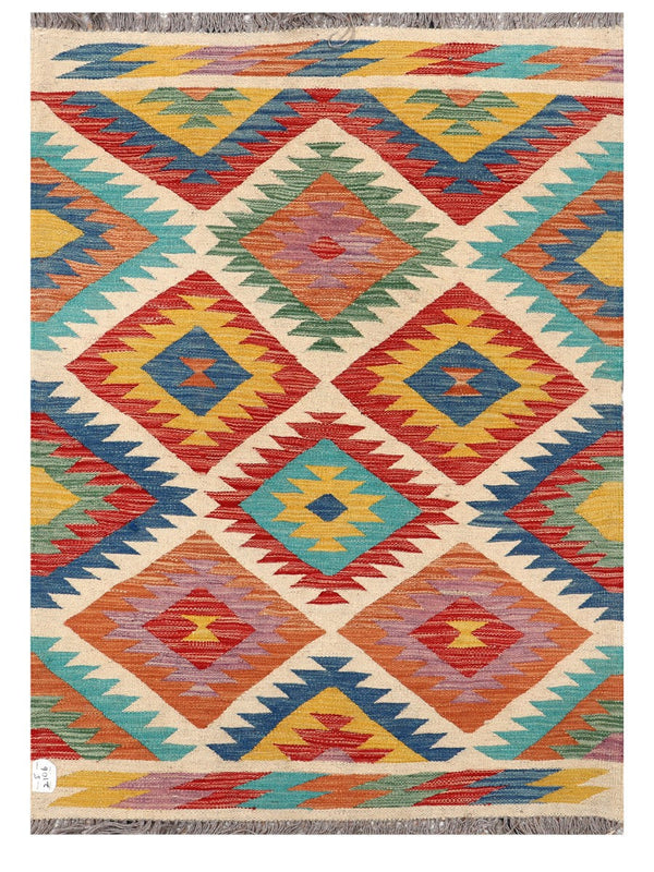 Maimana Afghanistan Kilim Rug - 140 x101 cm