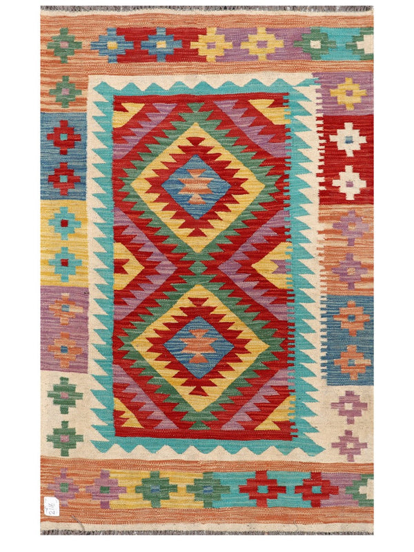 Maimana Afghanistan Kilim Rug - 162 x100 cm