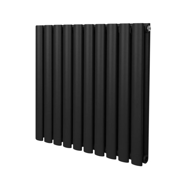 Oval Column Radiator 600mm x 600mm - Black