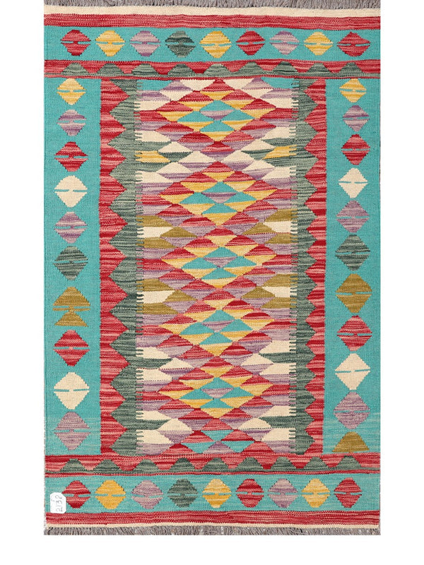 Maimana Afghanistan Kilim Rug - 147 x92 cm