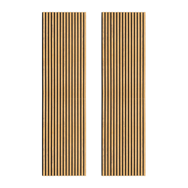 Acoustic Slat Wall Panels x 2 - Oak