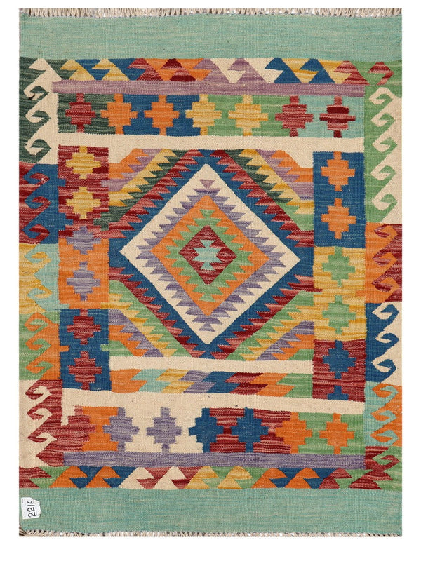 Maimana Afghanistan Kilim Rug - 127 x 92 cm
