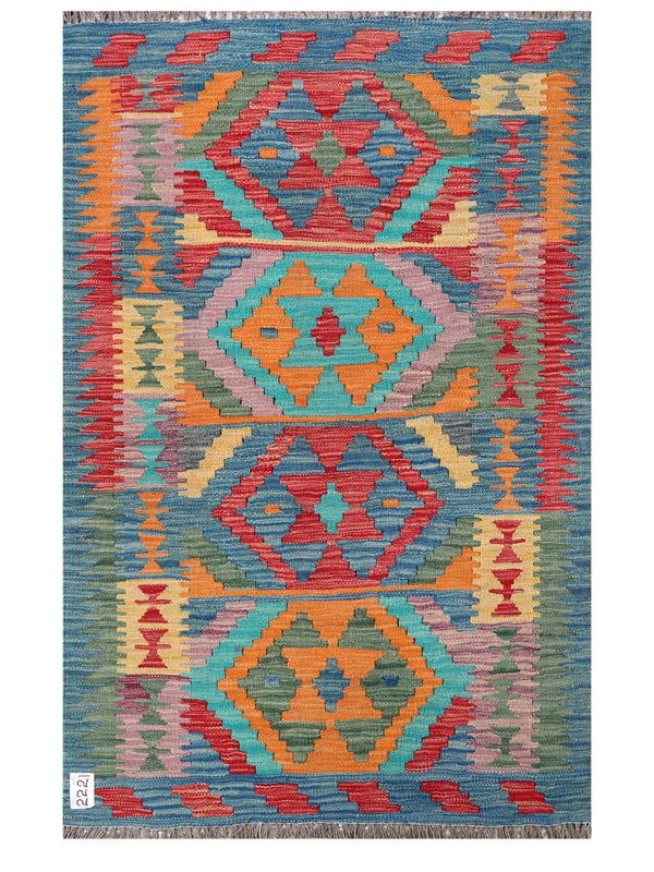 Maimana Afghanistan Kilim Rug - 130 x 83 cm