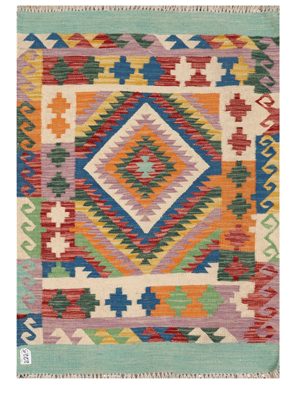 Maimana Afghanistan Kilim Rug - 129 x 91 cm