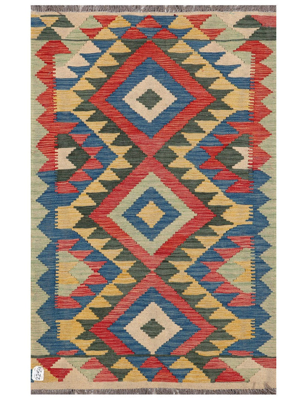 Maimana Afghanistan Kilim Rug - 152 x96 cm