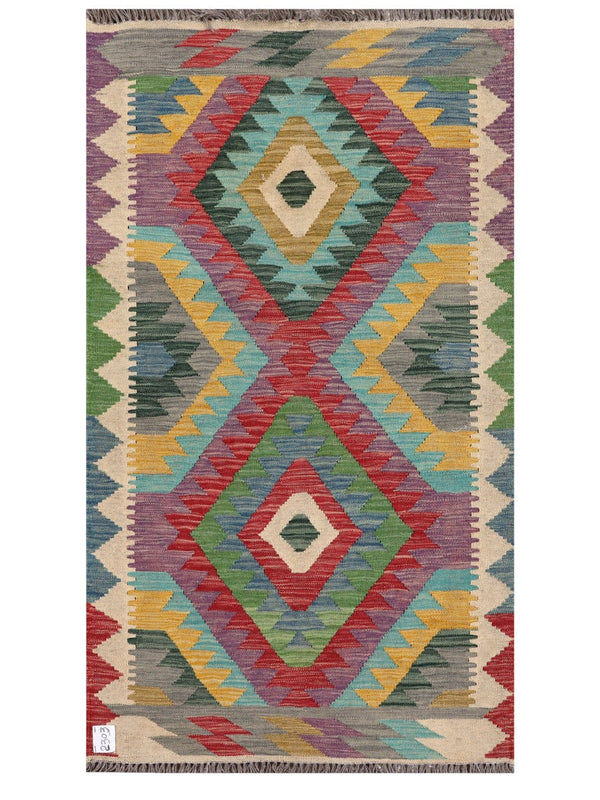 Maimana Afghanistan Kilim Rug - 157 x 88 cm