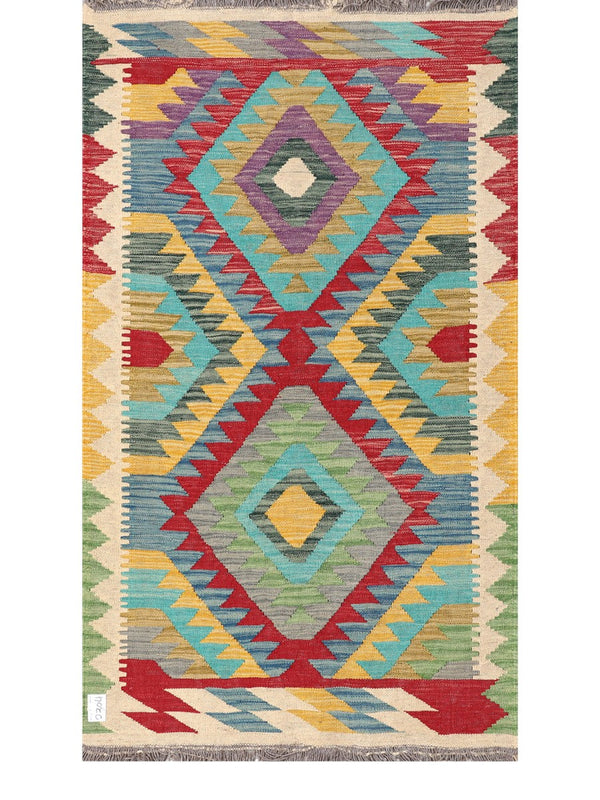 Maimana Afghanistan Kilim Rug - 158 x90 cm