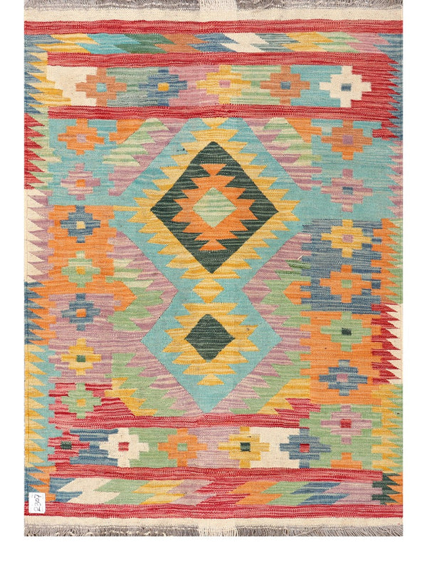 Maimana Afghanistan Kilim Rug - 145 x102 cm