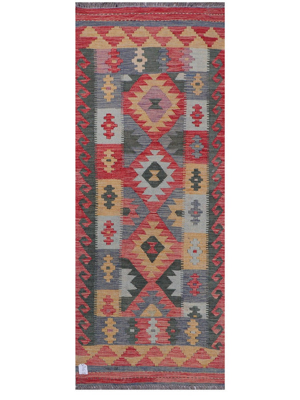 Maimana Afghanistan Kilim Rug - 197 x76 cm