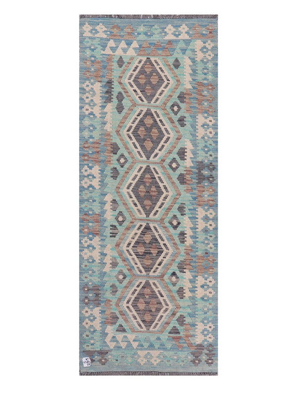 Maimana Afghanistan Kilim Rug - 200 x77 cm