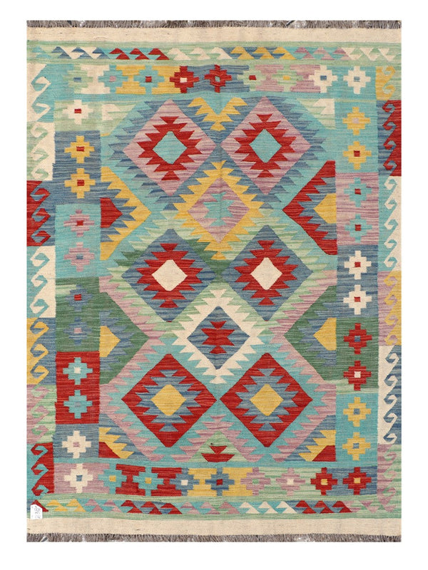 Maimana Afghanistan Kilim Rug - 209 x148 cm