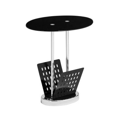 Adam Black Glass Magazine Table