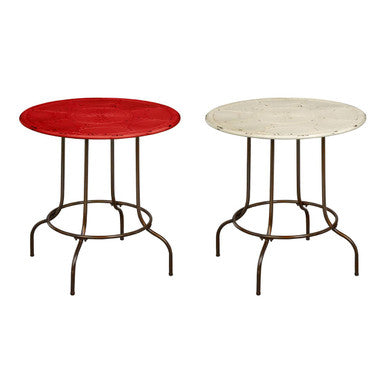 Artisan Red Metal Table