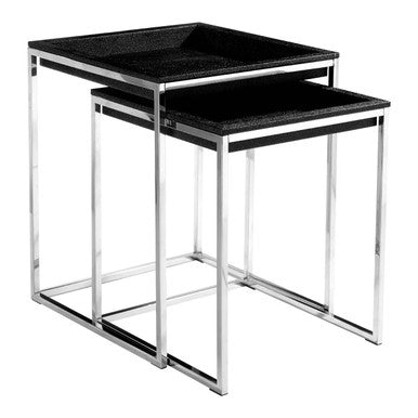 Pacific Nest Of 2 Faux Shark Skin Tables