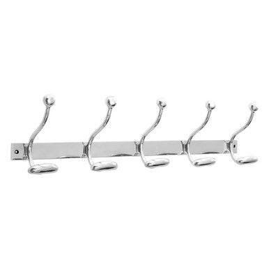 Arris 10 Hook Aluminium Wall Mounted Hanger.
