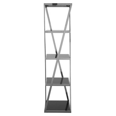Ackley Chrome Finish Shelf Unit