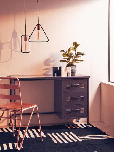 Lavis Black And Copper Finish Pendant Light