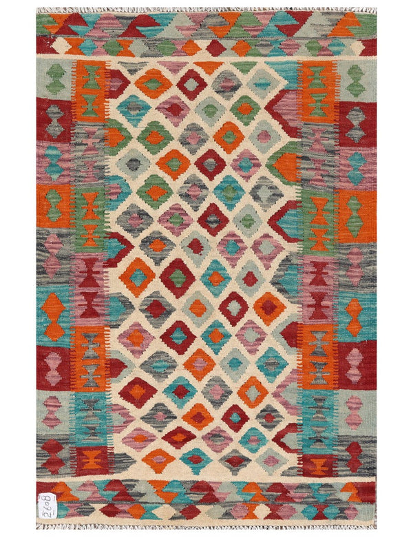 Maimana Afghanistan Kilim Rug - 124 x 81 cm