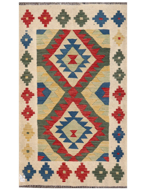 Maimana Afghanistan Kilim Rug - 144 x 84 cm