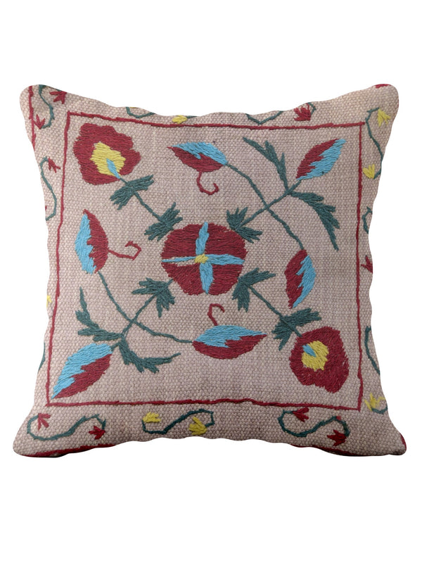 Suzani Hand Embroidered Cushion Cover - 45 x 45 cm