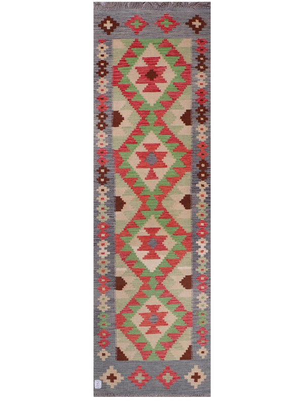 Maimana Afghanistan Kilim Runner - 291 x 86 cm