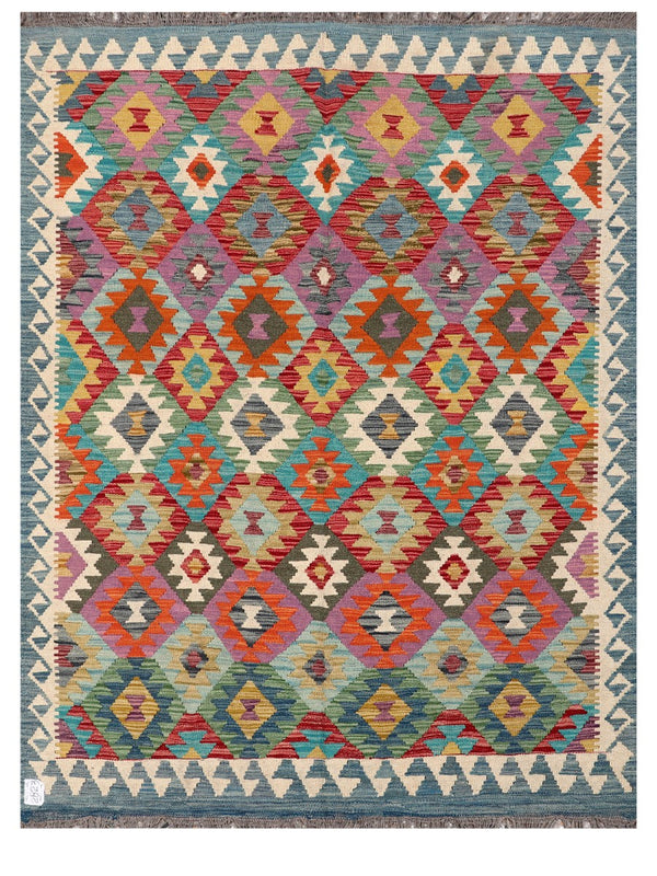 Maimana Afghanistan Kilim Rug - 199 x151 cm
