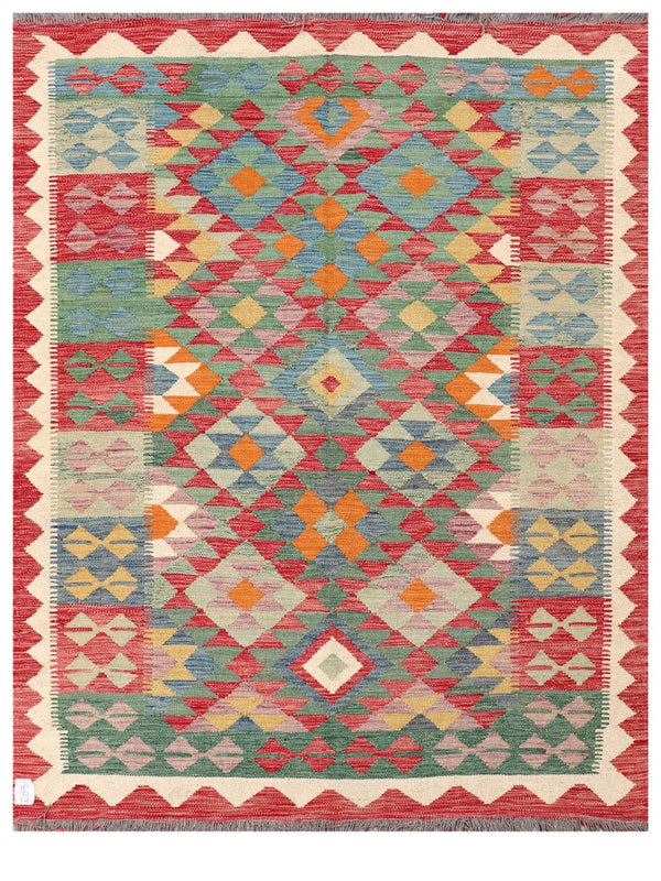 Maimana Afghanistan Kilim Rug - 196 x147 cm