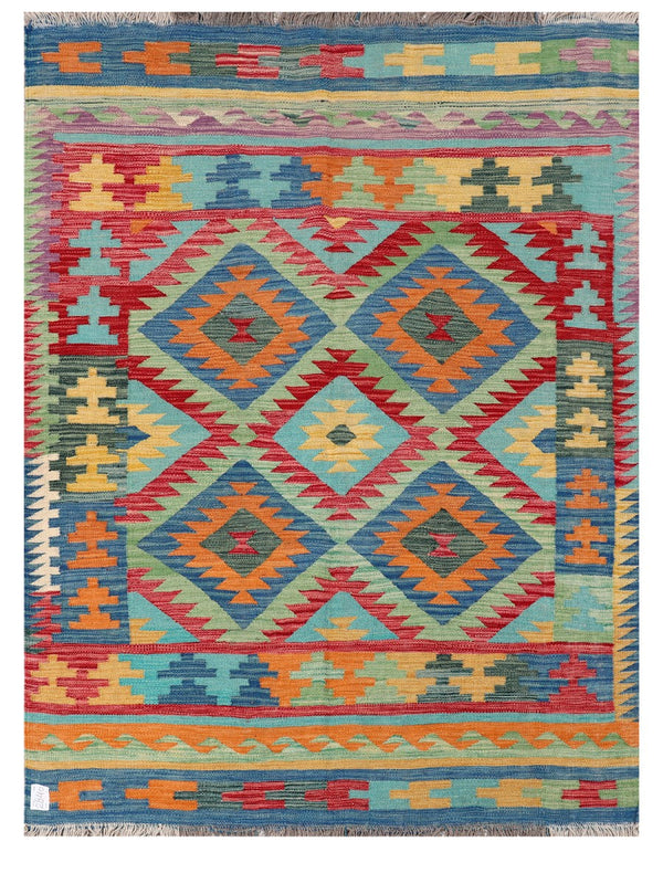 Maimana Afghanistan Kilim Rug - 201 x150 cm