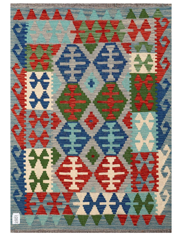 Maimana Afghanistan Kilim Rug - 145 x102 cm
