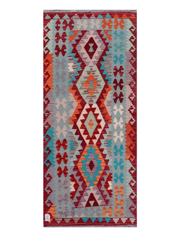 Maimana Afghanistan Kilim Rug - 199 x86 cm