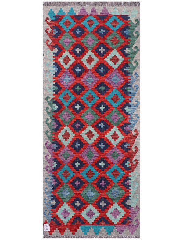 Maimana Afghanistan Kilim Rug - 190 x78 cm