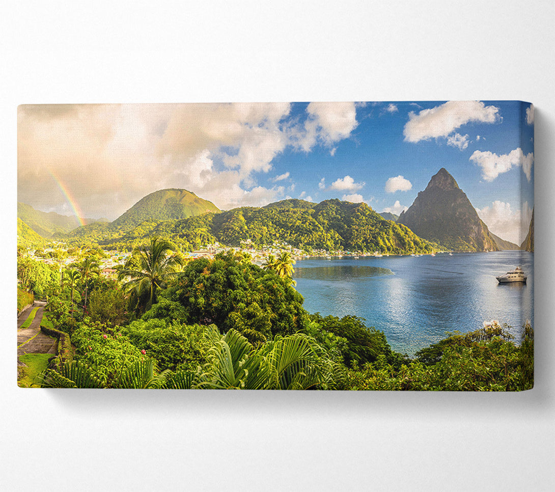  A Canvas Print of Jungle paradise rainbow Canvas Print